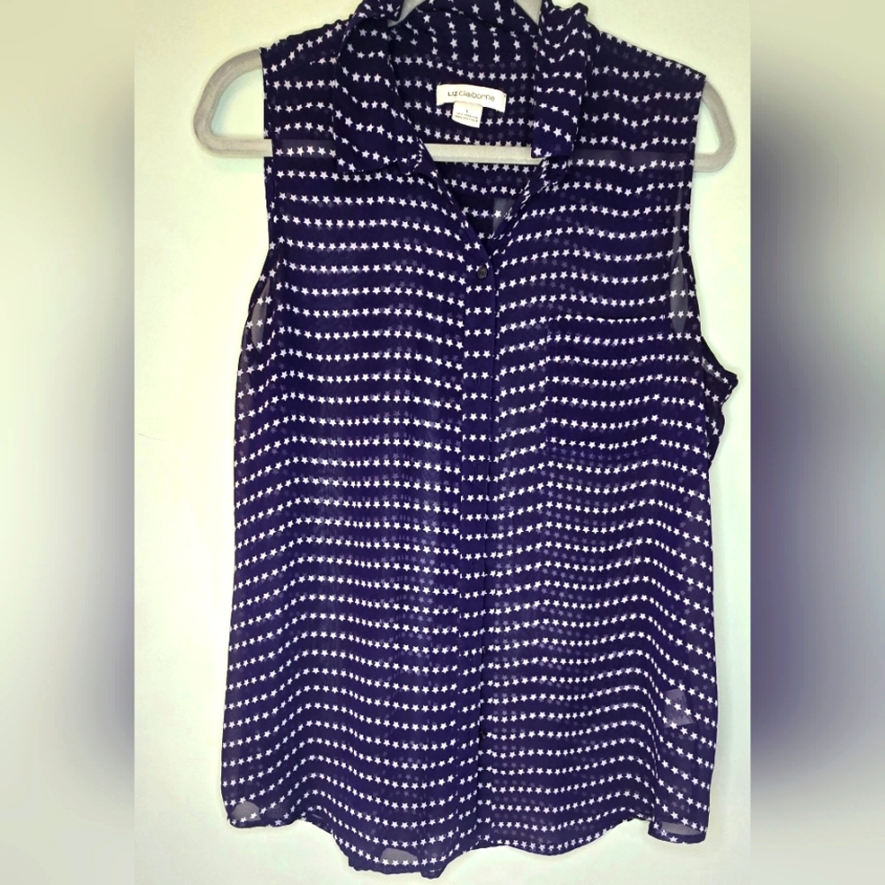 Liz Claiborne Star Sleevless Blouse